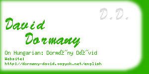 david dormany business card